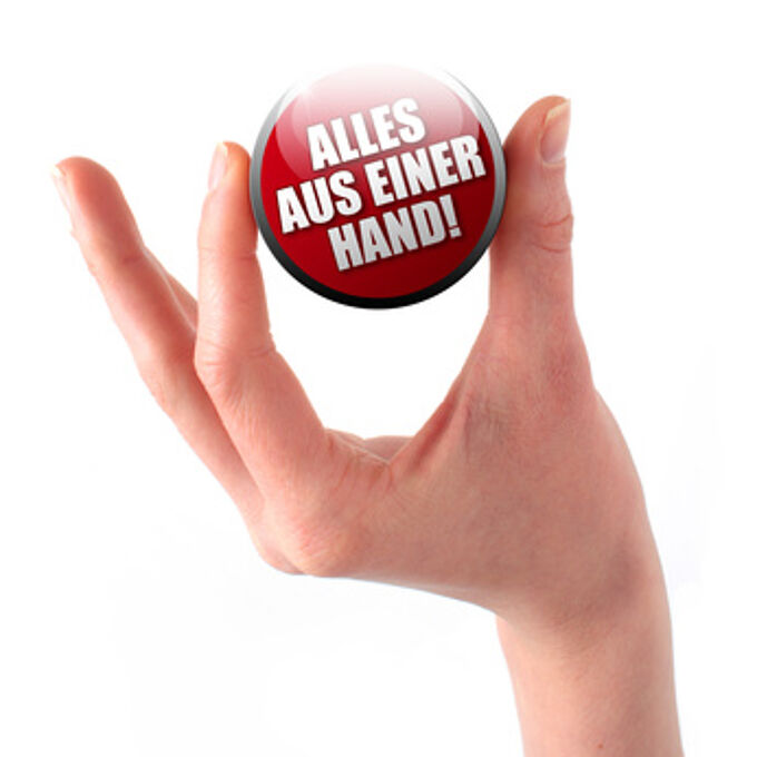 Inspektion Alles aus einer Hand! Button, Icon